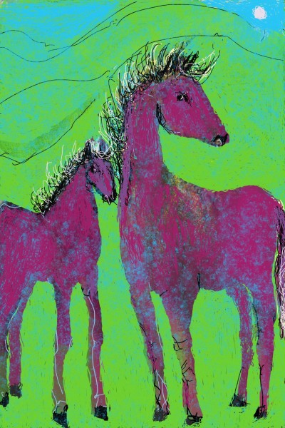 Horses in the field of my mind | Ume | Digital Drawing | PENUP