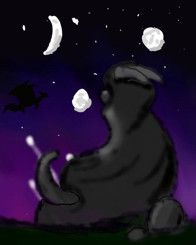 Relaxing under the night sky | Moonwatcher | Digital Drawing | PENUP