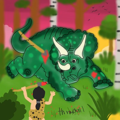 Dinosaur hunter | KING_THRANDUIL | Digital Drawing | PENUP