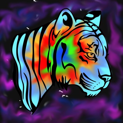 Tiger in space | martin | Digital Drawing | PENUP