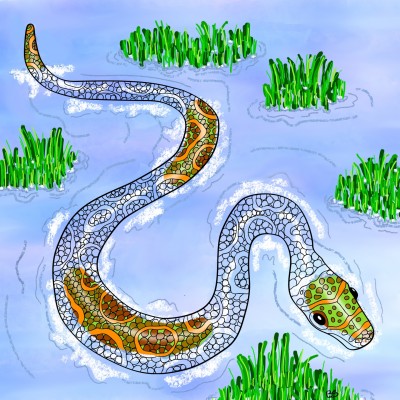 Swimming Snake  | Bekkie_2020 | Digital Drawing | PENUP