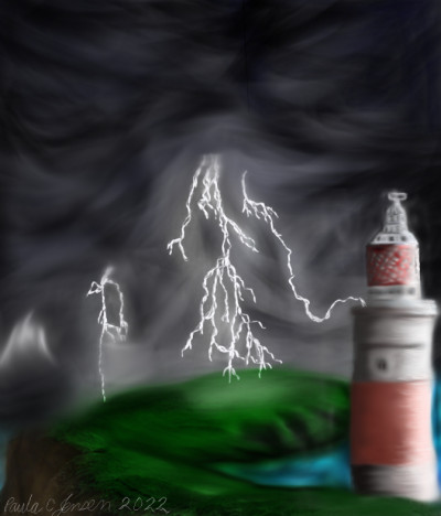 The Lighthouse by Paula C. Jensen, 2022 | Paula_Jensen | Digital Drawing | PENUP