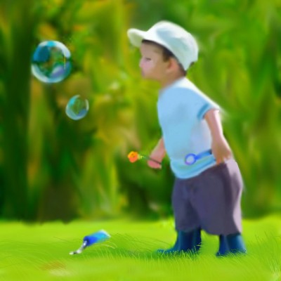 the bubble and little kid  | liseth1234 | Digital Drawing | PENUP