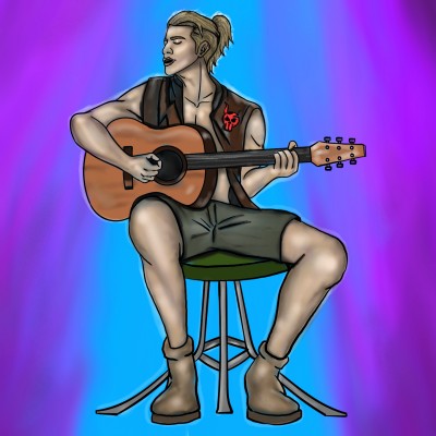 Singer with a guitar  | Sylvia | Digital Drawing | PENUP