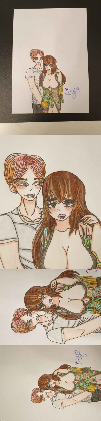 Namjoon and Bry!~♡(she's my alter-ego, lmao.) | Bry | Digital Drawing | PENUP