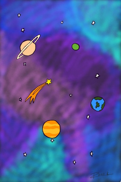 Colorful Space  | uyuyanbalik | Digital Drawing | PENUP