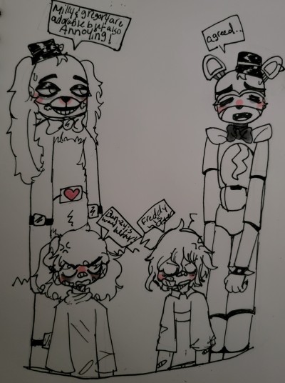 Milly and Bun-Zy meets Gregory and Freddy | Cringe_Child | Digital Drawing | PENUP