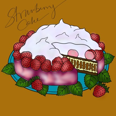 Strawberry Cake | Aish | Digital Drawing | PENUP